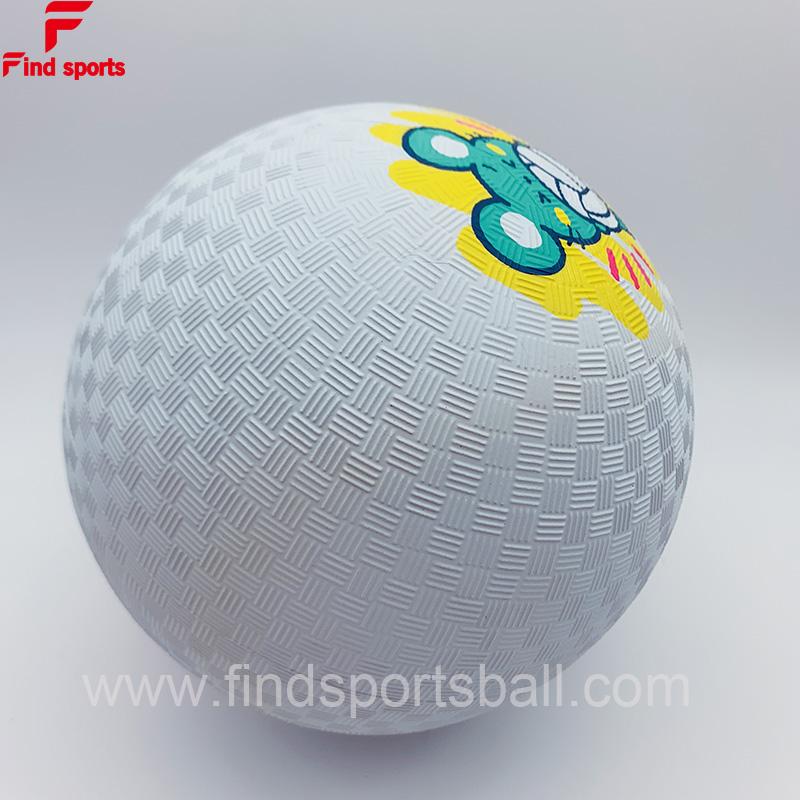 Kindergarten 7 Inch rubber soft ball Custom Colorful Inflatable Playground Ball For Kids