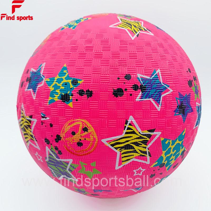 cartoon blue full printed Playground Ball Rubber Champion Sports Ball 8.5 inch ball soft touch for young children