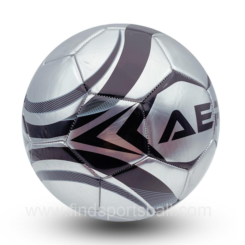metalic gold silver PVC leather football