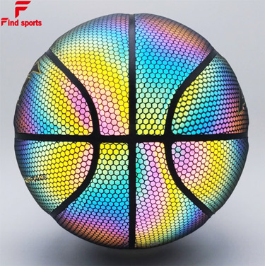 reflective holographic luminous basketball